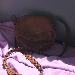 Brown leather purse